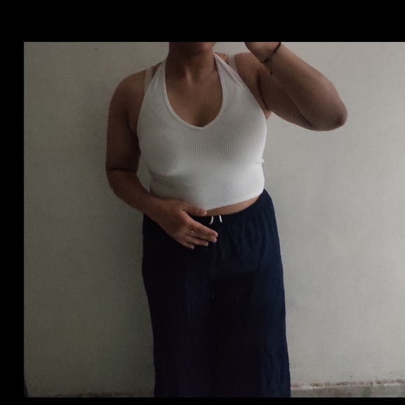 White Ribbed top - Picture 7 of 7